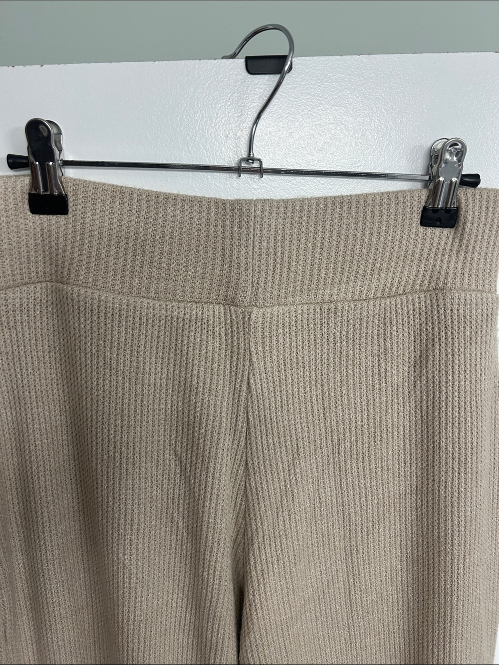 Zenana Waffle Knit Two-Piece Loungewear Set - Taupe/ Size Small - Picture 8 of 10